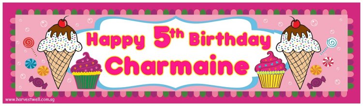 Sweetie Birthday Party Customized Banner